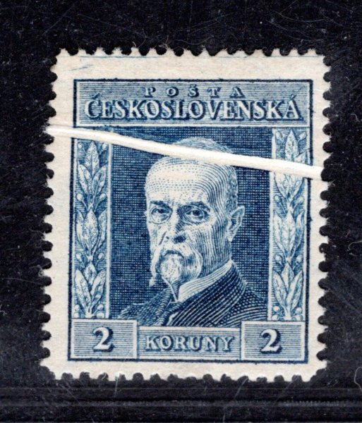 191, P 7, typ I, TGM, složka, modrá 2 Kč