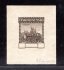 ZT, rok 1925 hrady,krajiny,města, nepřijatý návrh, Hradčany, otisk rytiny na lístku papíru, prázdné hodnotové štítky v barvě hnědé, podpis Seizinger, hledané