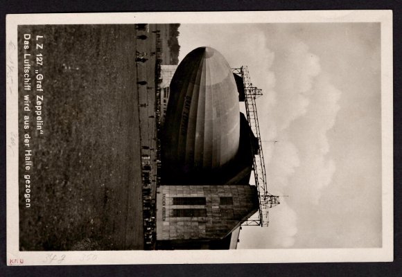 pohlednice,Graf Zeppelin + palubní razítko