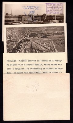 Zeppelin FAHRT NACH DEN NIEDERLANDEN 1930, Sie. 98, německá frankatura a dále "Zuleitung Niederlande , Schweiz, Osterreich", 4 bezvadné celistvosti, z toho 2 dofrank. KL, kat. 280 EUR ++