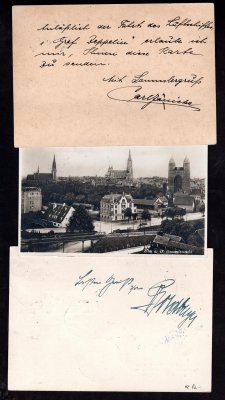 Zeppelin LANDUNGSFAHRT NACH WIEN 1931, Sie 116, pohlednice a 2 karty, frank. 1RM Bordpost, 1RM Friedrichshafen a "Zuletung Danzig" s leteckými zn. mj. 1G; kat. min 310 EUR