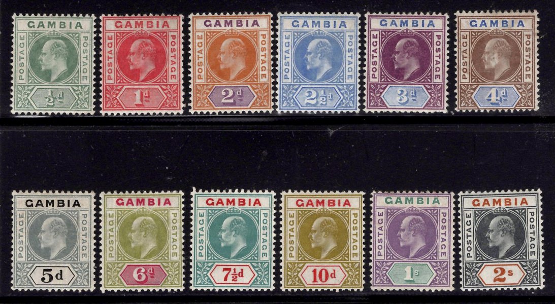 Gambia - SG. 57 - 68, Jiří, 1 d, světlejší místo