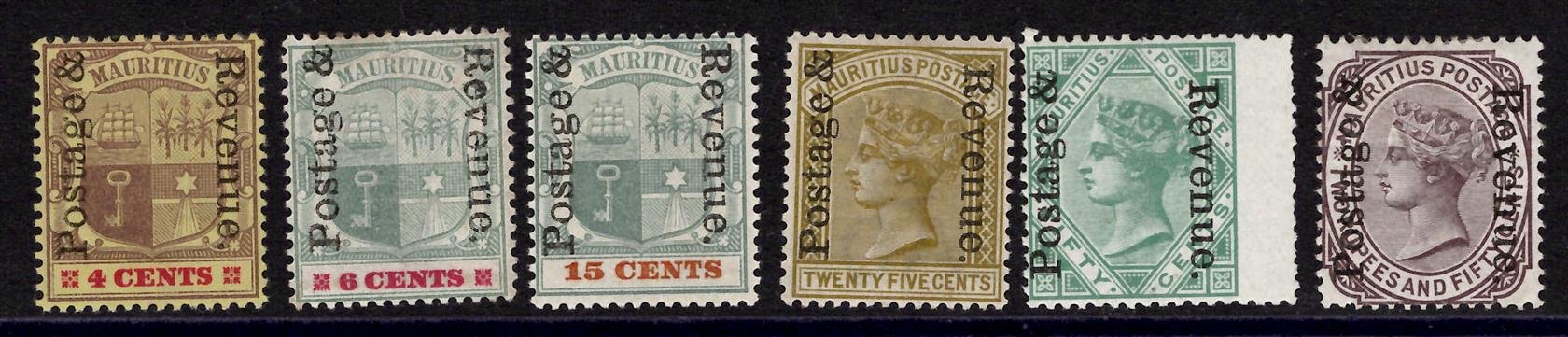 Mauritius - SG. 157 - 62, výplatní, 25c, rýha v papíru