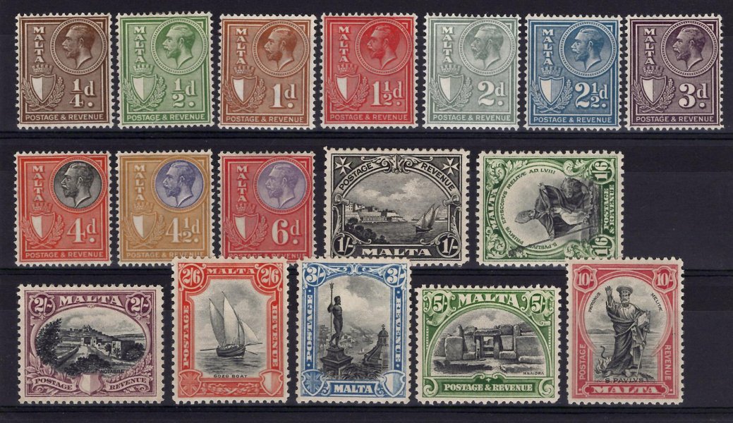 Malta - SG. 193 - 209, výplatní