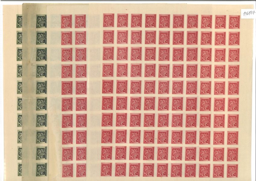 363+365, Bratislavské vydání, kompletní archy,1 x 363 A drobné natržení  nahoře,  363 A s DV 63/2 + DV 65/2 