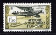 Rovníková Afrika , Yvert 14, Letecká 1,50Fr AFRIQUE FRANCAISE LIBRE,  440 EUR atest Gautré 