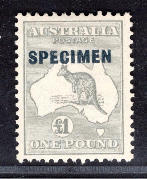 Austrálie 128 S, 1 dollar klokan s přetiskem SPECIMEN