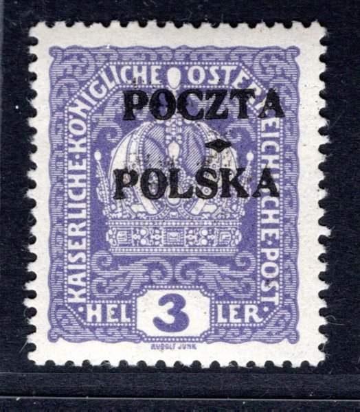 Polsko - Mi. 29, přetisk POCTA/POLSKA