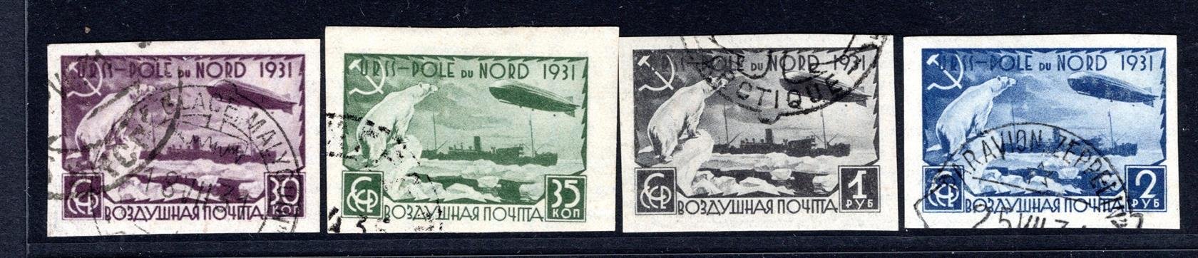 Sov. Svaz  - Mi. 402 - 5 B, hezké střihy,Polarfahrt, kompletní serie, katalog 120,- Euro
	 