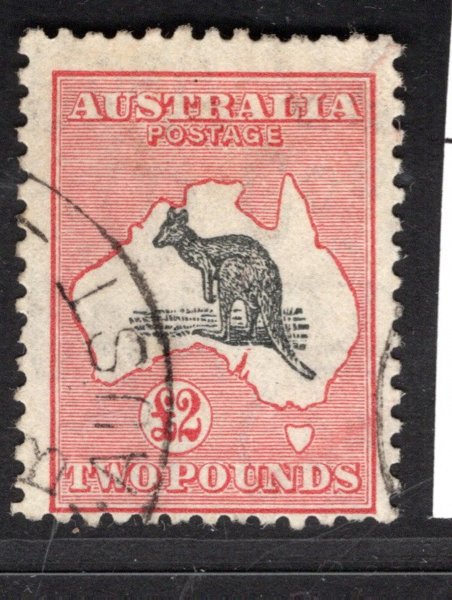 Australie - SG 138  klokan 2 libry,koncová hodnota serie, vzácná a hledaná známka, katalog 600,- Liber