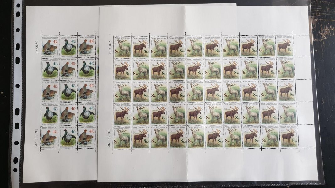 179 - 82 PA  kompletní archy Fauna, katalog 1750,-