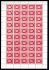 F 30 vydání 1939 , Hlinka 1K červená, kompletní 50-zn. tiskový list , rastr s odlišným sklonem 22° (viz kat. Synek 2019,  str. 46), papír bez průsvitky s hladkým lepem, ŘZ 121 - " knihtiskový padělěk " původní zn. vyrobené hlubotiskovou technikou a tištěny ve 200-ks arších na papíru bez průsvitky s rastrovým lepem; katalog Synek jen pro základní známky 9000,- Euro v kompletním archu cena podstatně vyšší, vhodné i jako investice, na požádání atest Synek