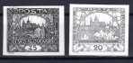8 ; 20 h černotisk tisk na ilustraci - zk. Gilbert + 75 černotisk ( dv) obrácená 7 ;  řídký výskyt