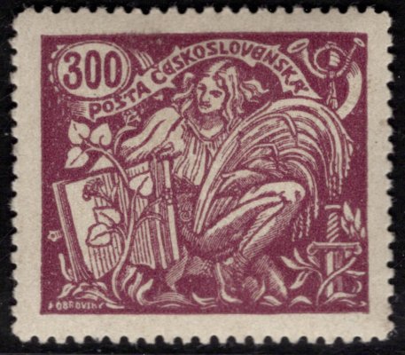 175 A, typ III, HaV, řz 13 3/4, fialová 300 h, zkoušeno Mrňák, hezky centrovaná známka