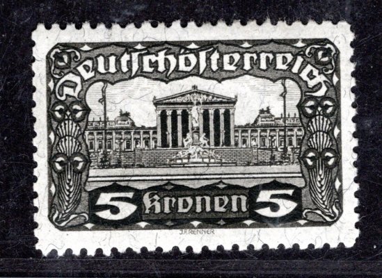 288 B, Parlament, řz 11 1/2, černá 5 Kr