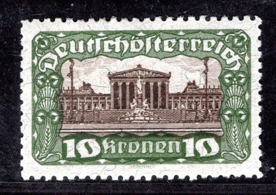 290 B, Parlament, řz 11 1/2, zelená 10 Kr