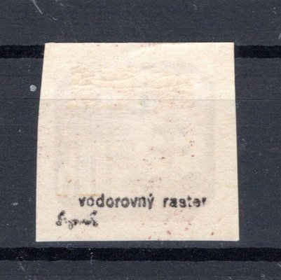 NV 20 x ; Michel 64 X  - 50 h novinová známka bez průsvitky s vodorovným rastrem - Atest Synek 