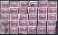 26  sestava hradčanských známek 1000 h fialová na destičce A 5, vhodné ke studiu
