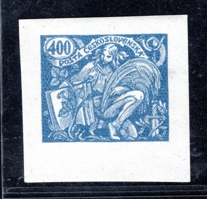 167 ZT, známkový papír s lepem bez jména autora , 400 h v barvě modré