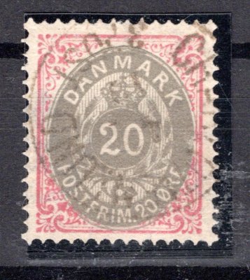 Dánsko - Mi. 28 II Y A, rám převrácený