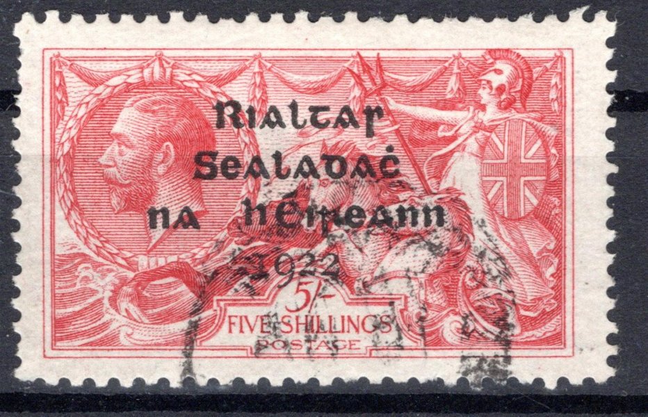 Irsko - Mi. 9, známka GB s přetiskem, kat. 100,-