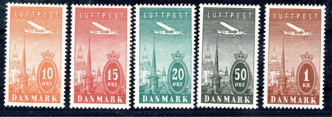 Dánsko - Mi. 217 - 21,  letecká serie