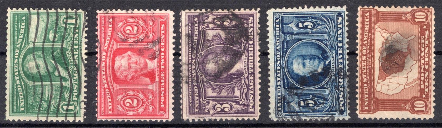 USA - Mi. 154 - 8, výstava Louisiana, kompl. řada, kat. 100,- Eu