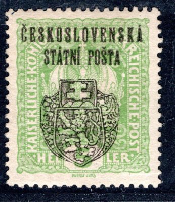 RV 23, II. Pražský přetisk, 1. vydání pro NV, typ II, zk. Vr, dvl