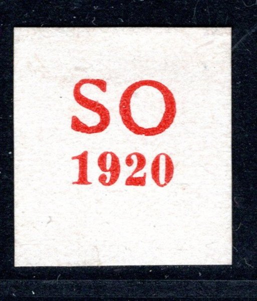 SO 1920 ZT , otisk štočku v barvě červené na křídovém papíru, zk. Pi