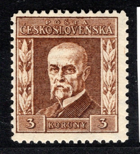 196, typ II, P 5,   TGM , 3 Kč  hnědá, zk. Mr