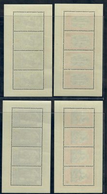 I - IV, 1941 Belgické legie, krásná kompletní řada v aršíkovém vydání, vzácné a hledané