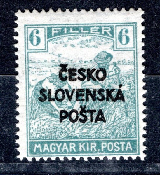 RV 141  ;  Šrobárův přetisk,  6  Filler - Ženci ;  zk. Gilbert 