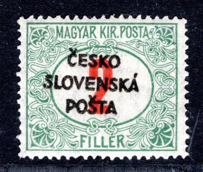 RV 155 ;  Šrobárův přetisk, 2 filler červené číslo - zk. Gilbert 