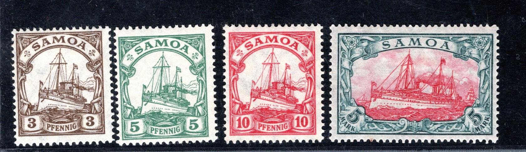 Samoa  Mi. 20 - 23, 5 M typ II B