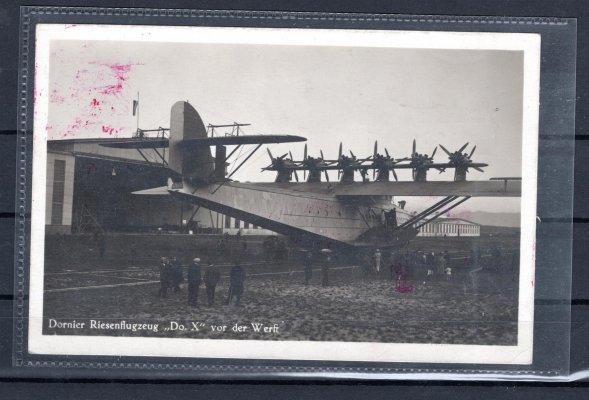 Zeppelin ; 1930, zeppelinová pohlednice frankovaná známkou 1RM (Mi 382), let Görlitz - Friedrichshafen, LZ 127, 5. 10. 1930, všechny náležitosti