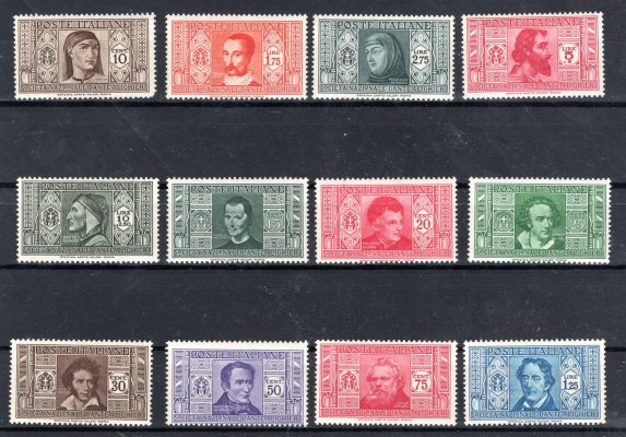 Italie - Mi. 373 - 84, básníci a spisovatelé, kompl. řada