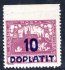 DL 15, ŘZ 11 1/2, neúřední, tzv. ministerská perforace, krajový kus na horním okraji neperforovaný 10/3 fialová