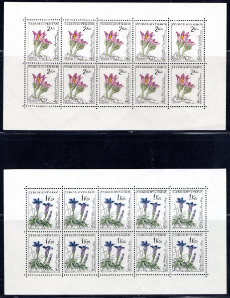 1148 - 53  PL (10), Květiny, kompletní řada hledaná serie