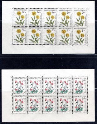 1148 - 53  PL (10), Květiny, kompletní řada hledaná serie