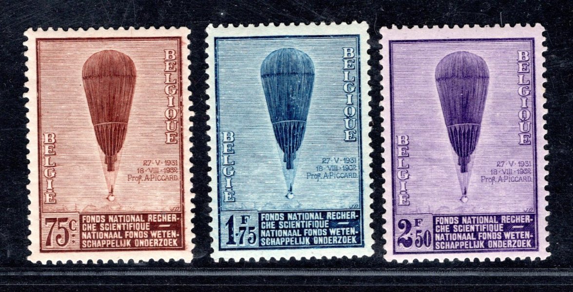 Belgie - Mi. 344 - 6, balóny FNRS