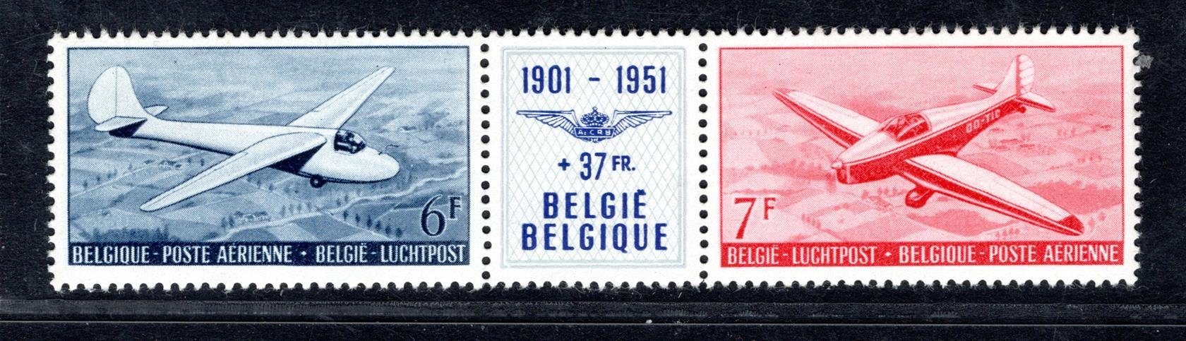 Belgie - Mi. 902 - 3, letecké, královský Aero klub