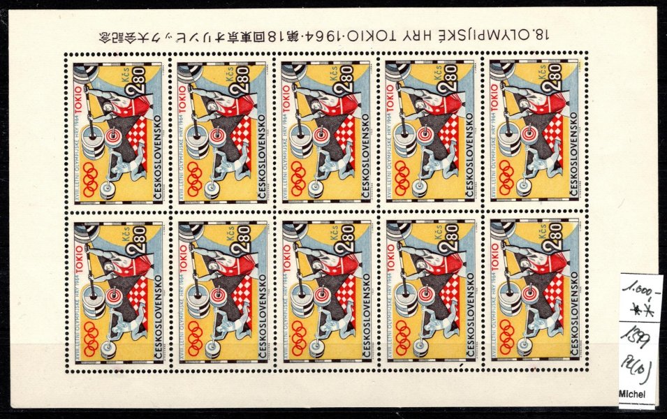 1399  PL (10), Tokio 1964, koncová hodnota 2 Kč