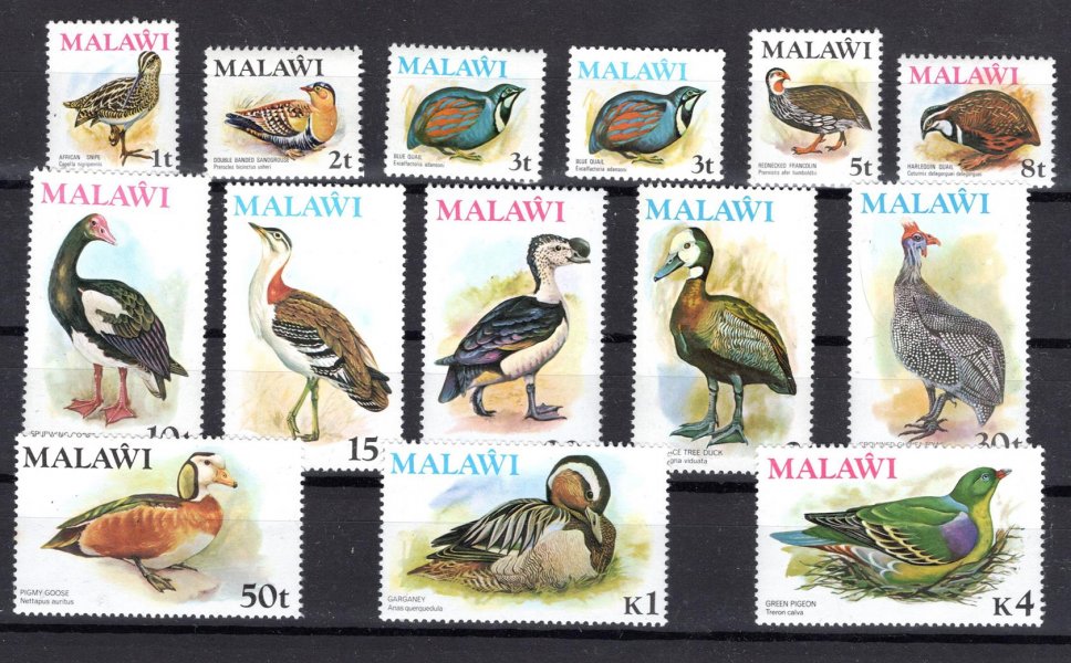 Malawi - Mi. 229 - 41, fauna, ptáci 