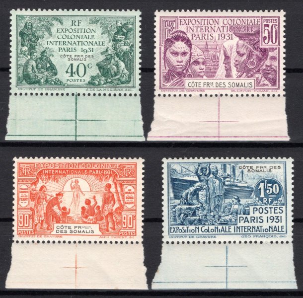 Somalis Francaise - Mi. 138 - 41, koloniální výstava Paříž 1931