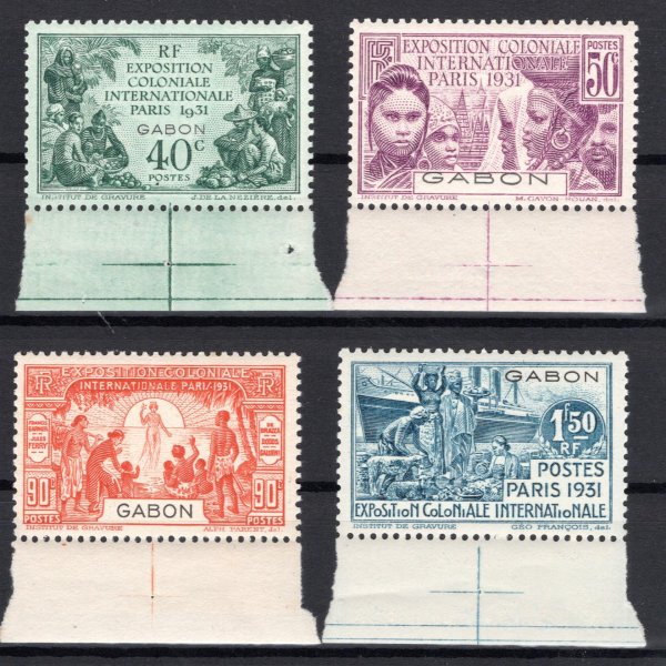 Gabon - Mi. 143 - 6, koloniální výstava Paříž 1931