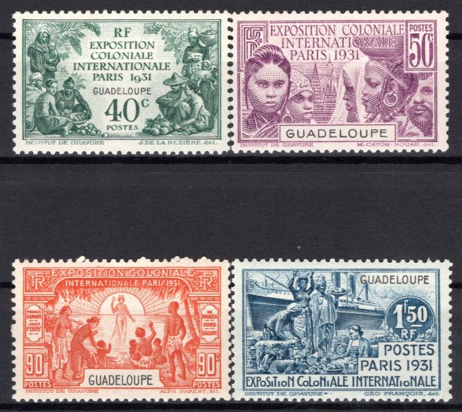 Guadeloupe - Mi. 127 - 30, koloniální výstava Paříž 1931