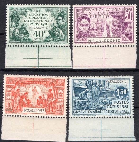 Nouvelle Caledonie - Mi.168 - 71, koloniální výstava Paříž 1931