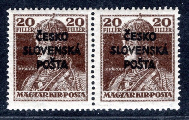 RV 148 ; Šrobár ; 20 Filler Karel ; vodorovná dvoupáska ; zk. Gilbert 