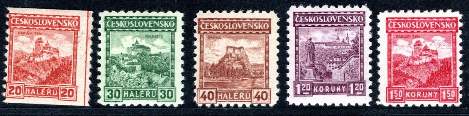 216 - 220 a ; vše bez pruhů 