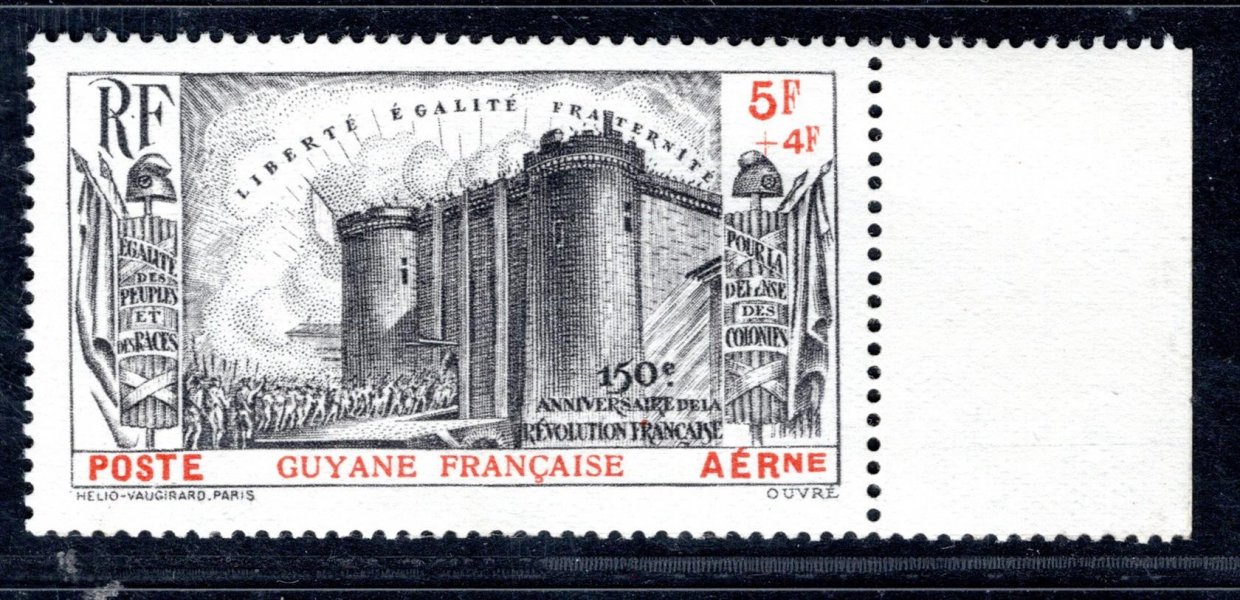 Guyane Francaise - Mi. 185, výročí francouzské revoluce, krajová svěží koncová hodnota, kat 50,- Eu